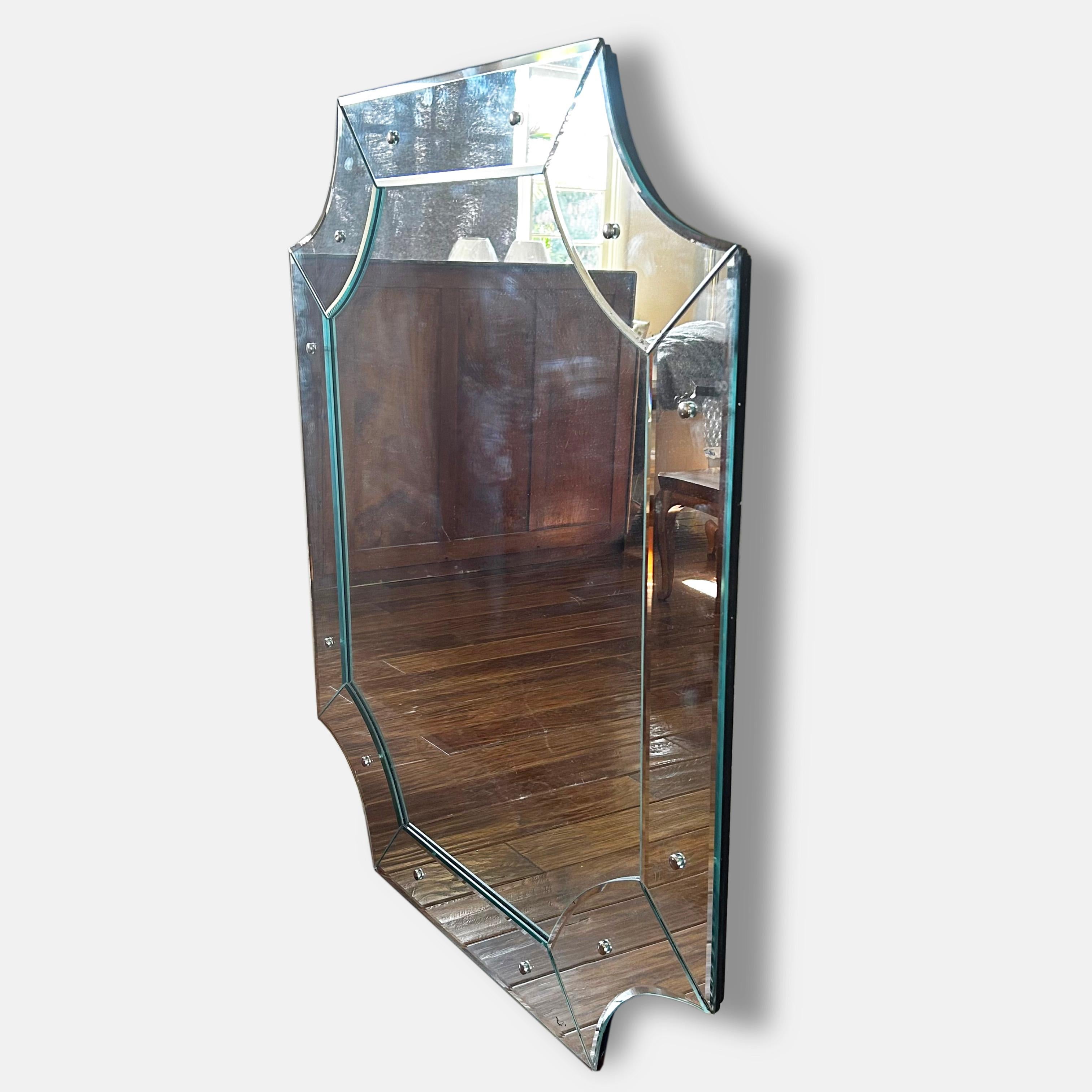 Large French 1940s Mirror im Zustand „Gut“ im Angebot in CA, CA