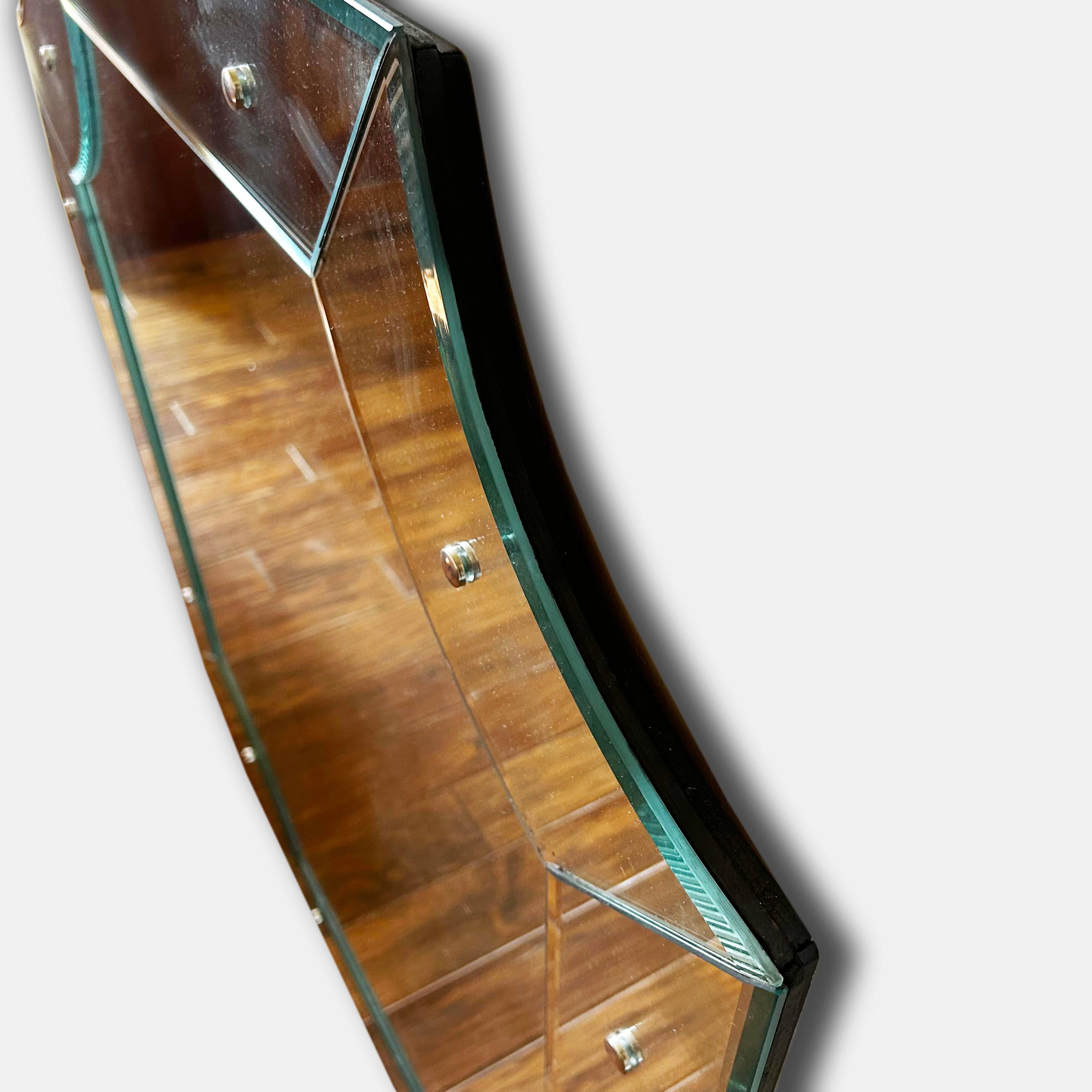 Large French 1940s Mirror (Mitte des 20. Jahrhunderts) im Angebot
