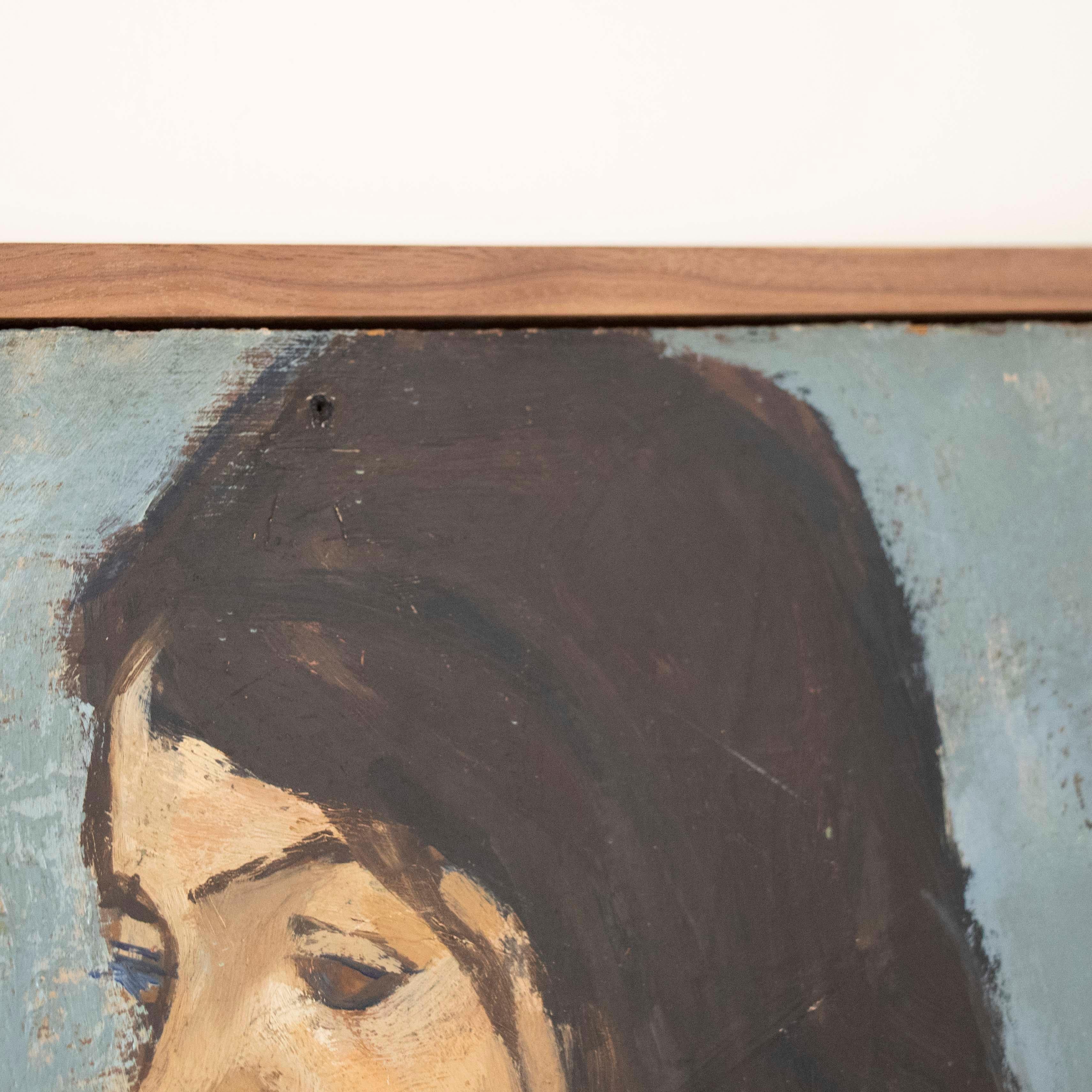 Francese Grande dipinto espressionista francese degli anni '50, donna nuda in vendita