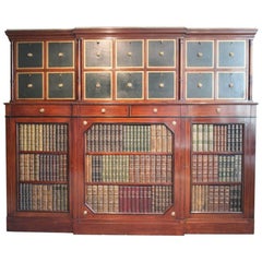 Large French 1950s Mahogany Library Cabinet