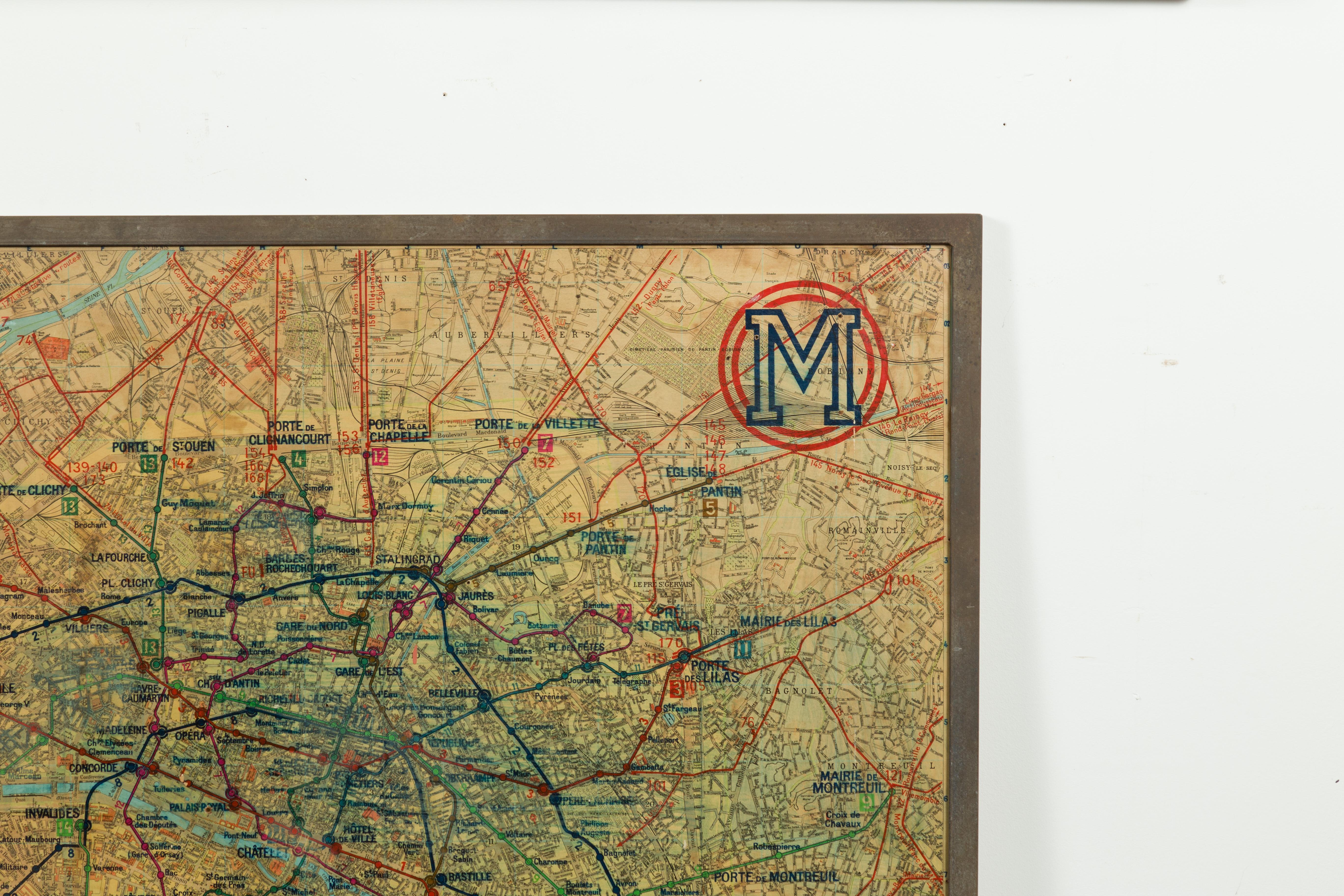 metro map in paris