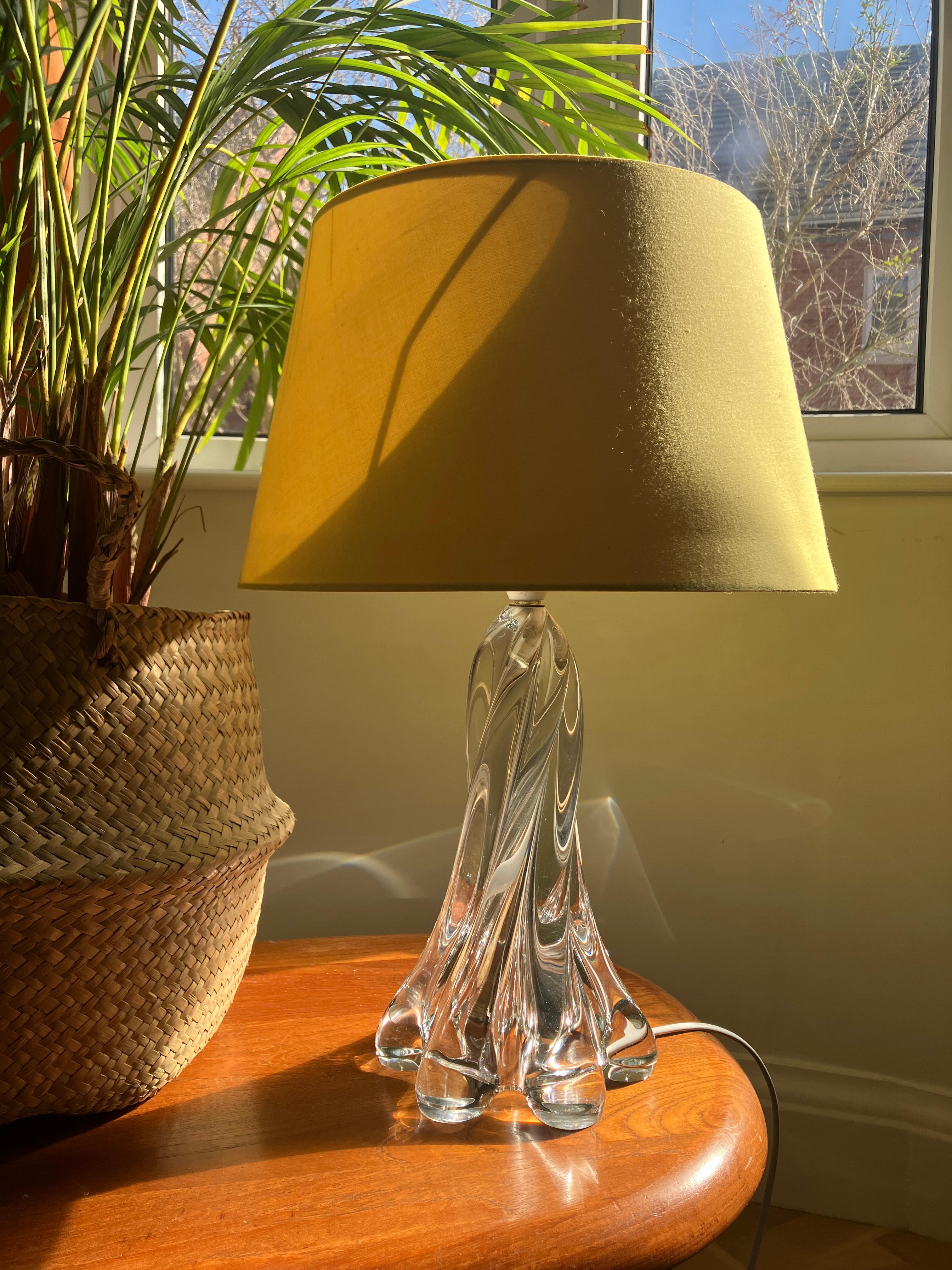 solid glass lamp