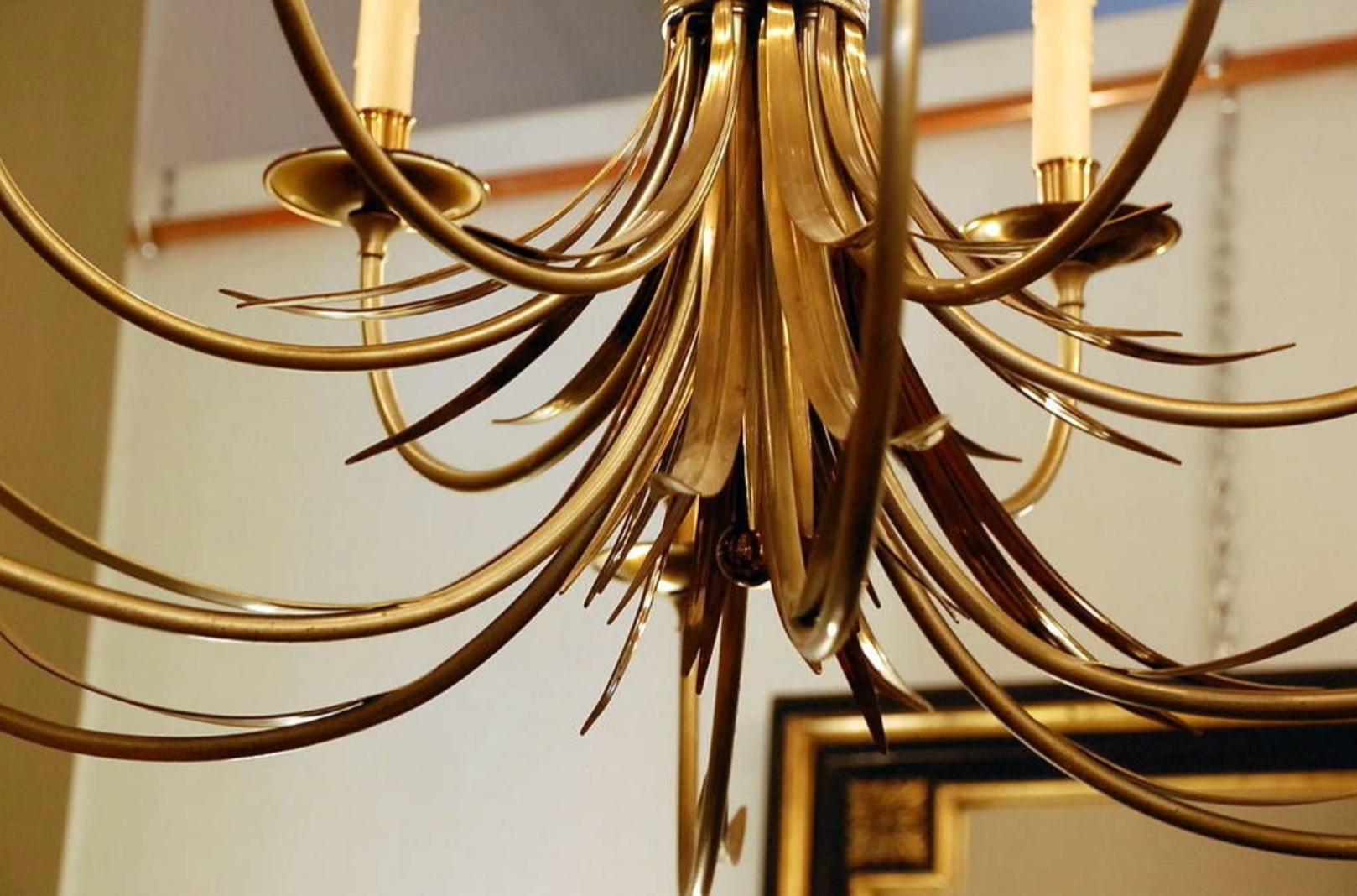 Gilt Large French 1960s Chandelier by Maison Charles, Paris For Sale