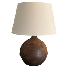 Large French 1970’s glazed stoneware lamp