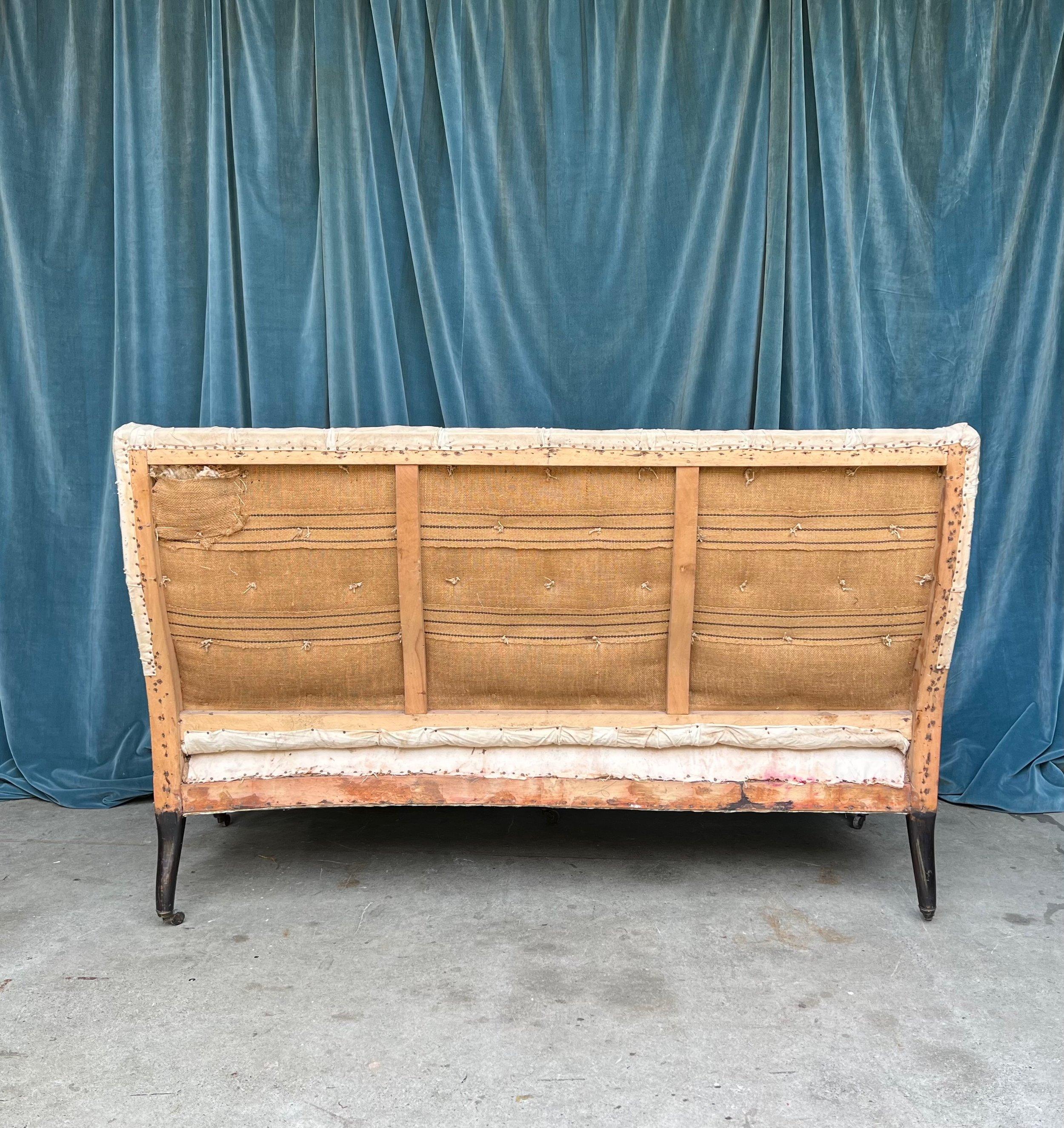 Large French 19th C Napoleon III Tufted Sofa For Sale 7