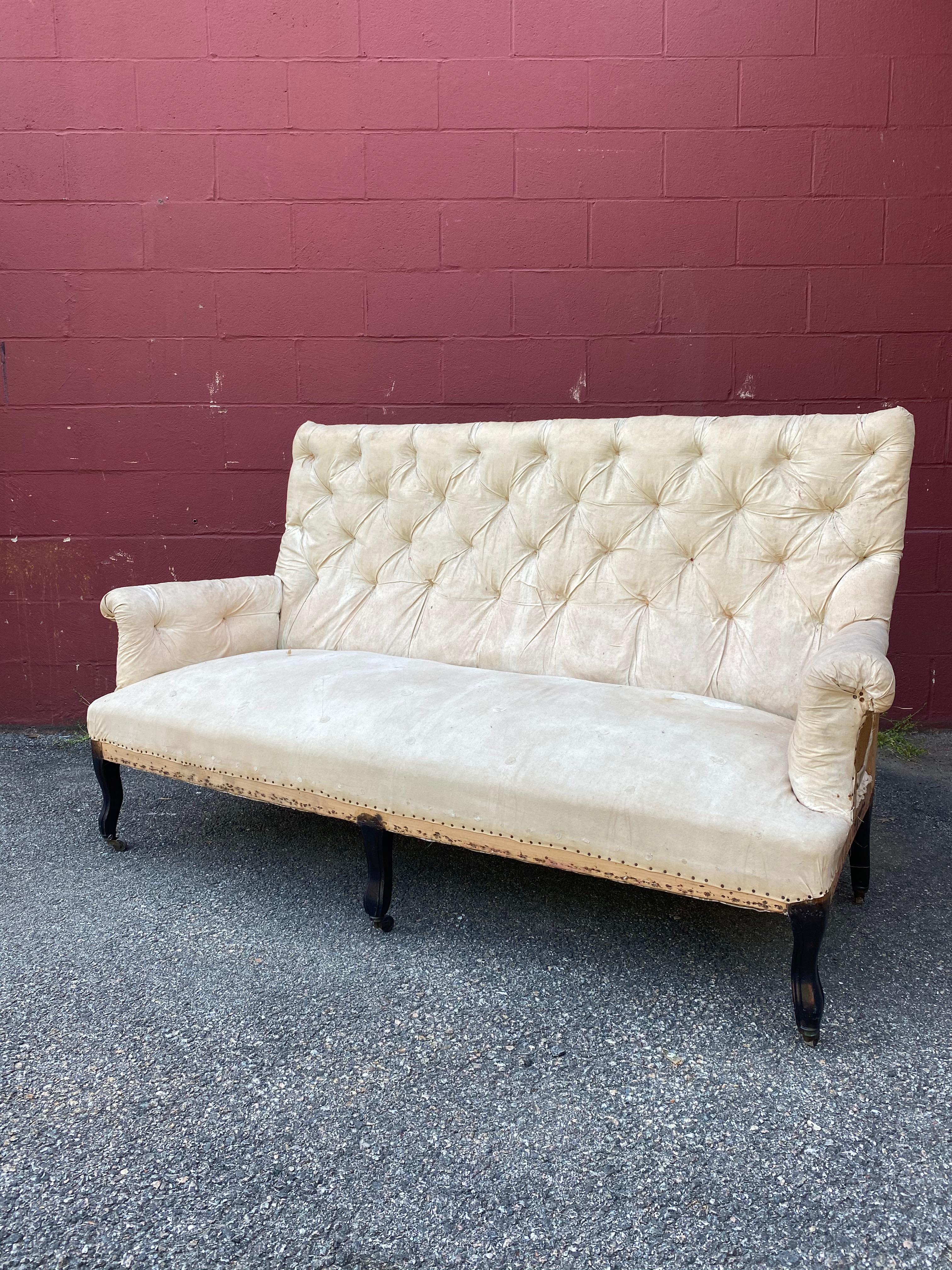 french tufted sofa