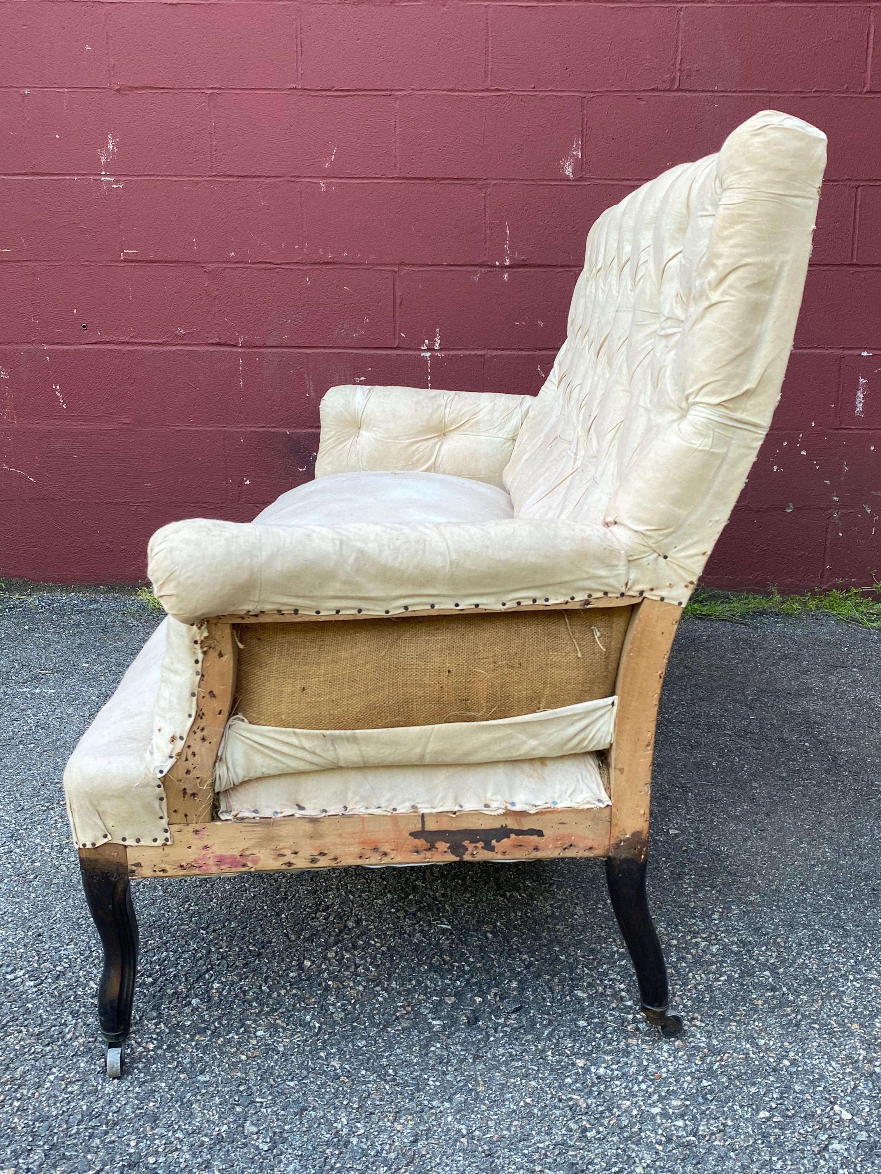 Large French 19th C Napoleon III Tufted Sofa For Sale 2