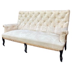 Large French 19th C Napoleon III Tufted Sofa