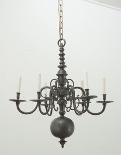 Large French 19th Century Brass Chandelier