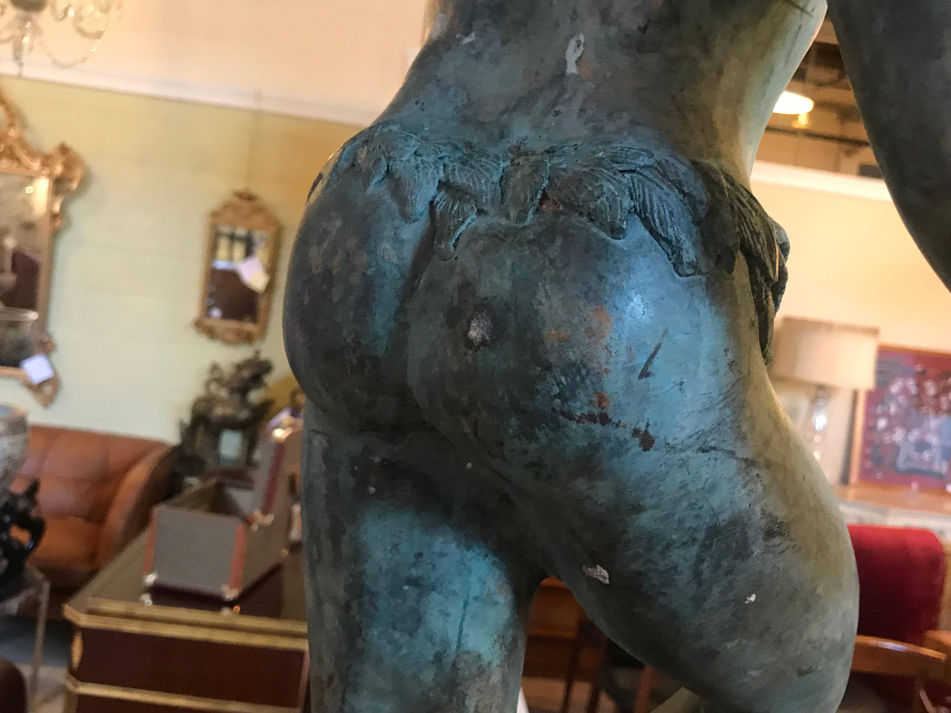 Large French 19th Century Bronze Figure of a Naked Pan 15