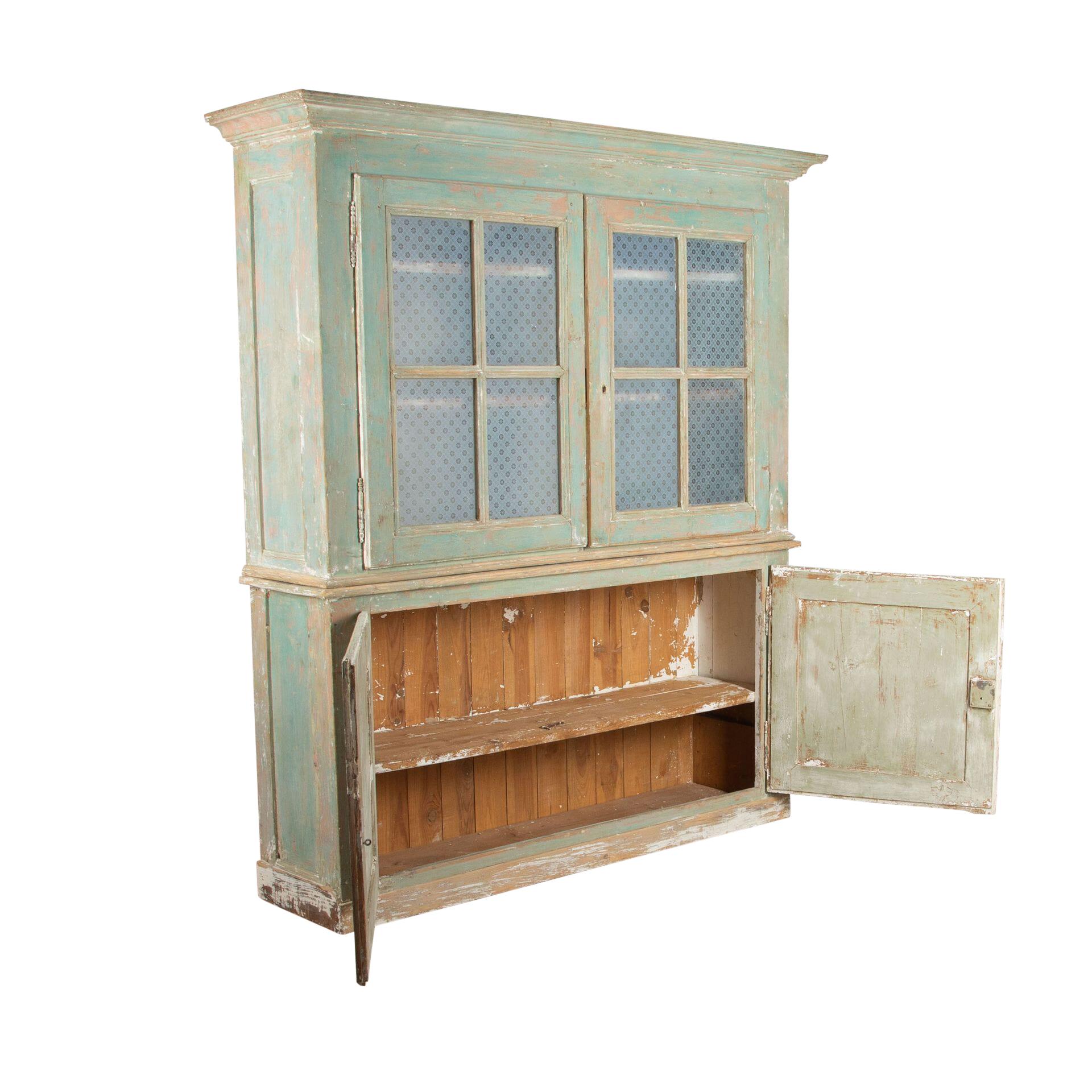Large French 19th Century Glazed Cabinet For Sale 1