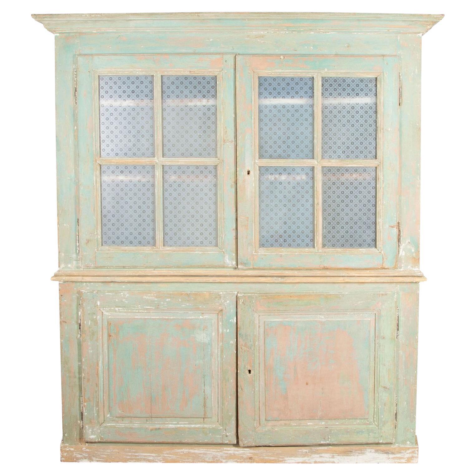 Large French 19th Century Glazed Cabinet For Sale