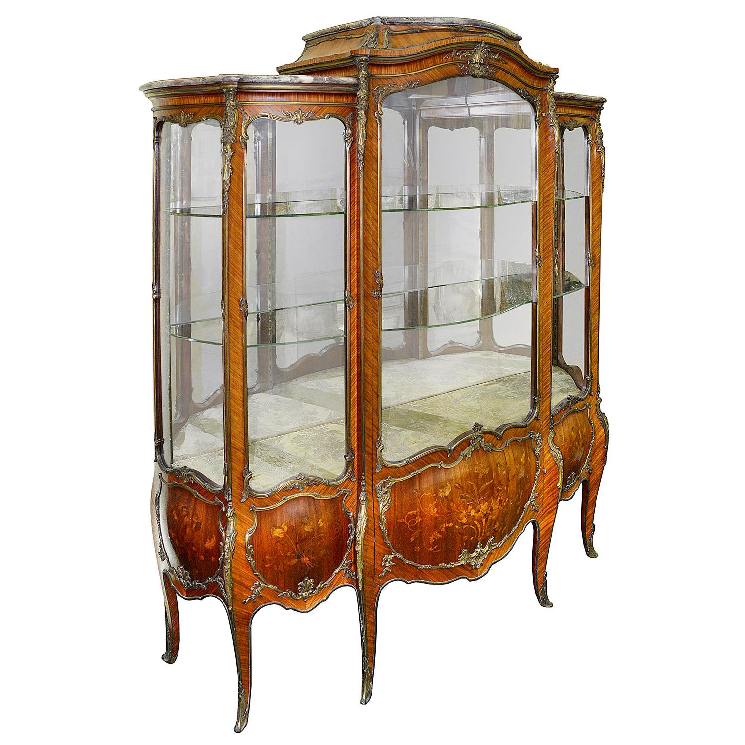 Large French 19th Century Louis XVI Style Vitrine by Francoise Linke For Sale