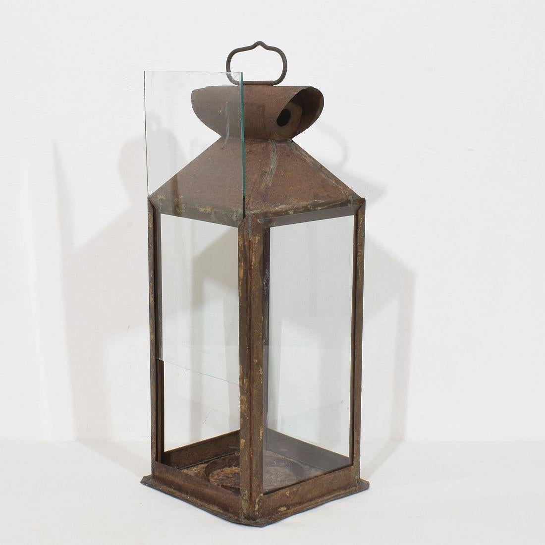 Grande lanterne française en métal du XIXe siècle en vente 6