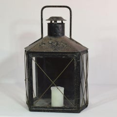 Large French 19th Century Metal Lantern