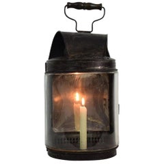 Antique Large French 19th Century Metal Lantern