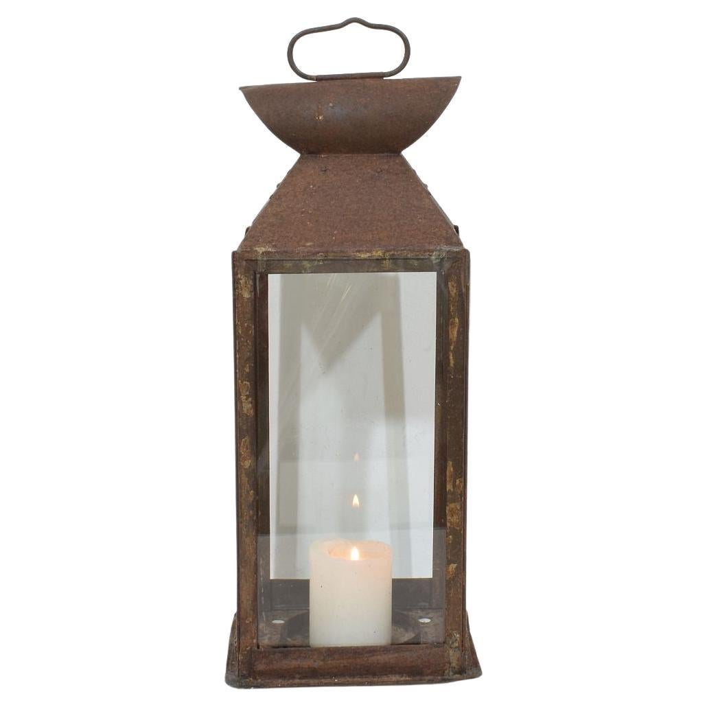 Large French, 19th Century Metal Lantern For Sale