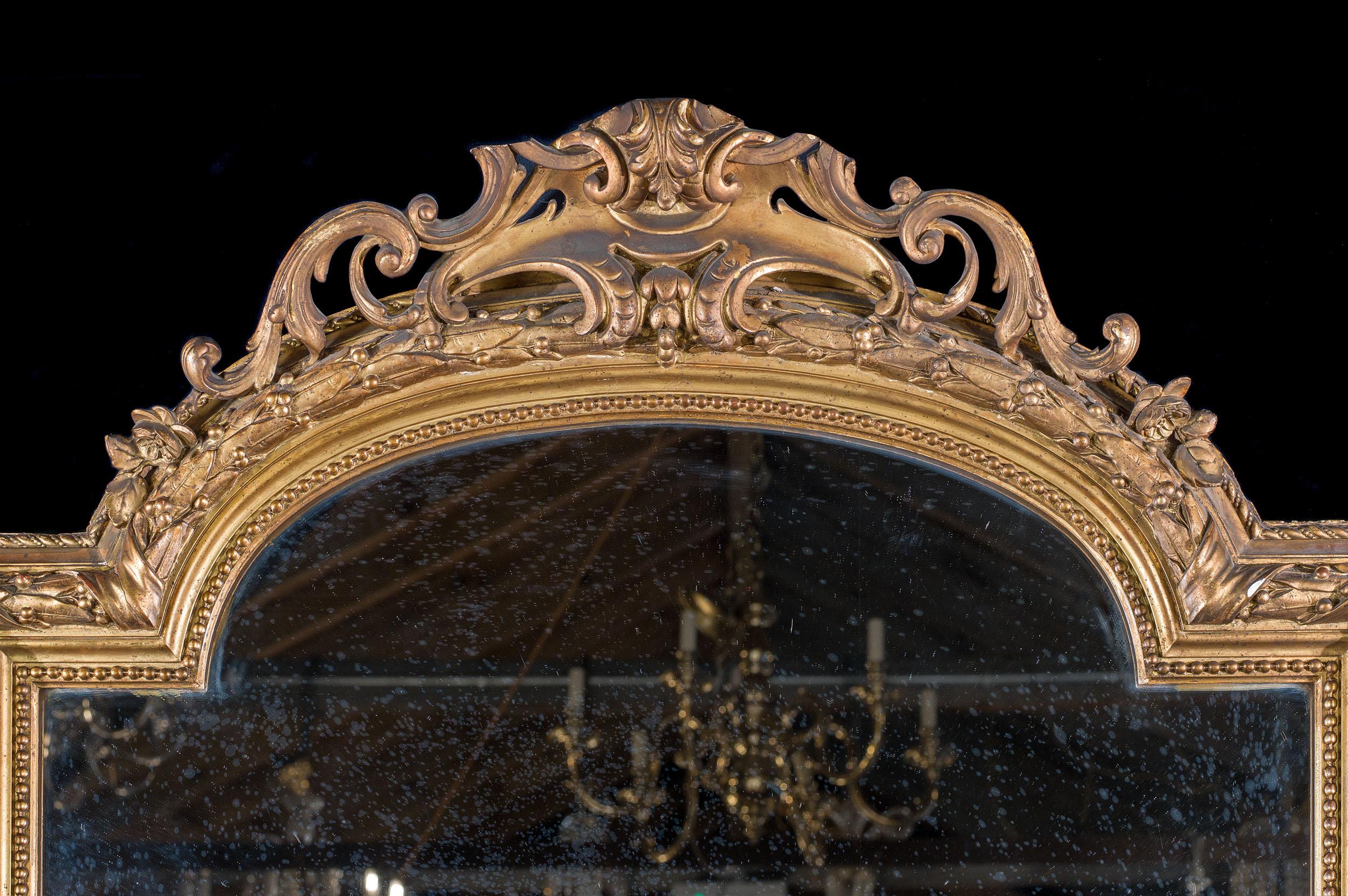 Louis XVI Large French 19th Century Overmantel For Sale