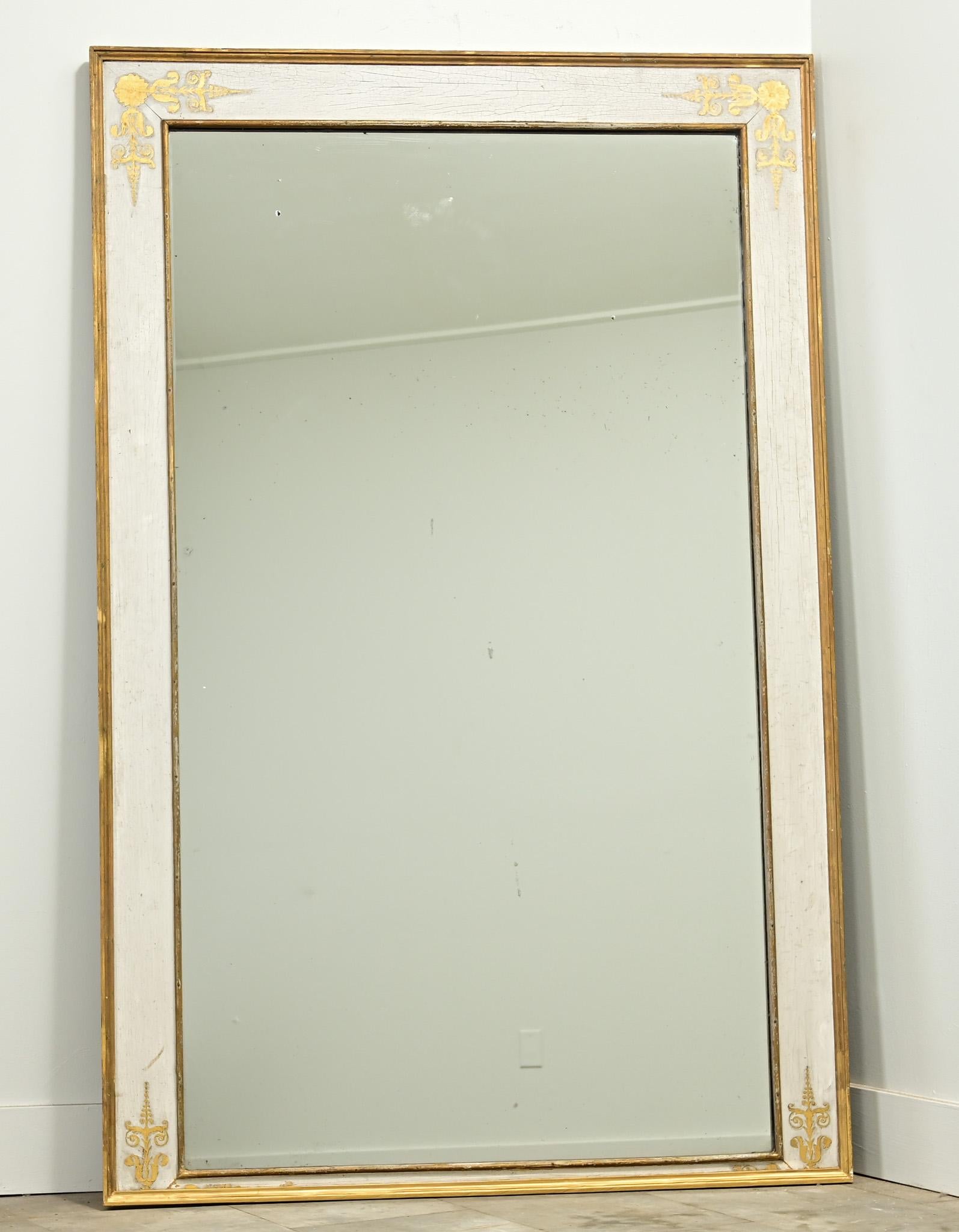 Other Large French 19th Century Painted Mirror For Sale