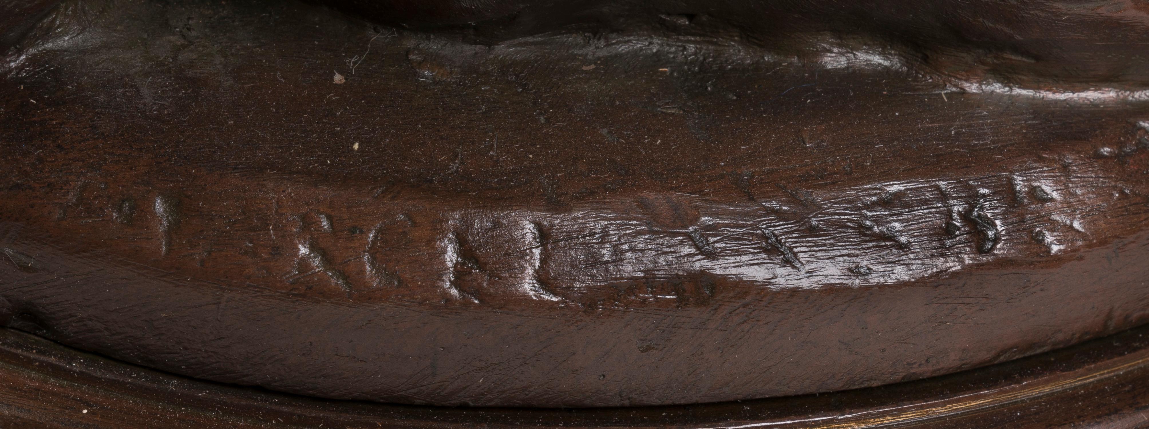 Grande scultura in bronzo patinato francese del XIX secolo raffigurante Salammbô di Marcel Début in vendita 4