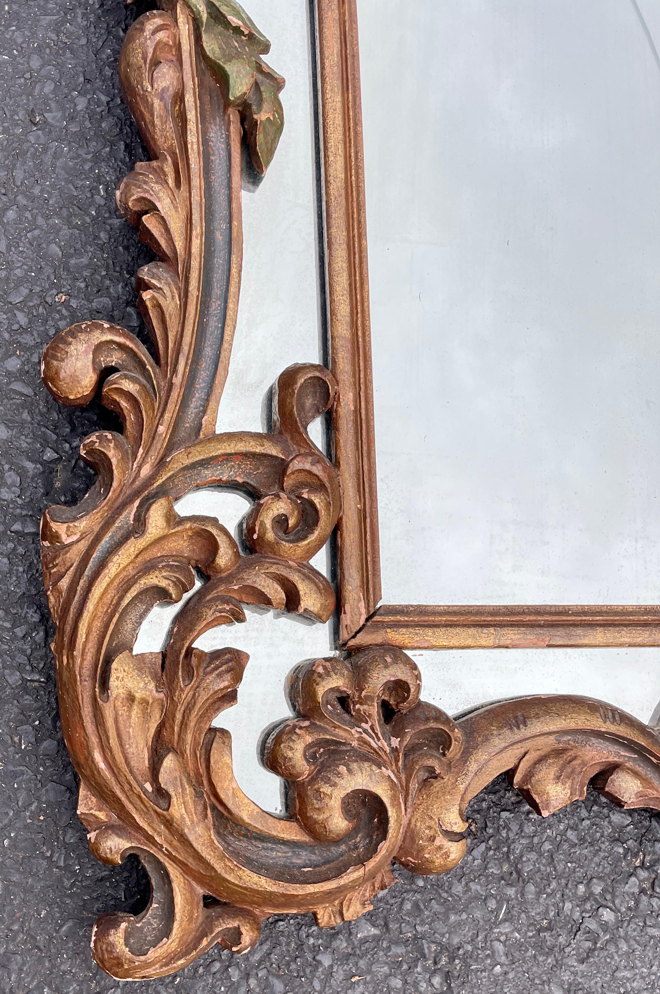 Large French 19th Century Rococo Wall Mirror, Circa 1880 For Sale 6