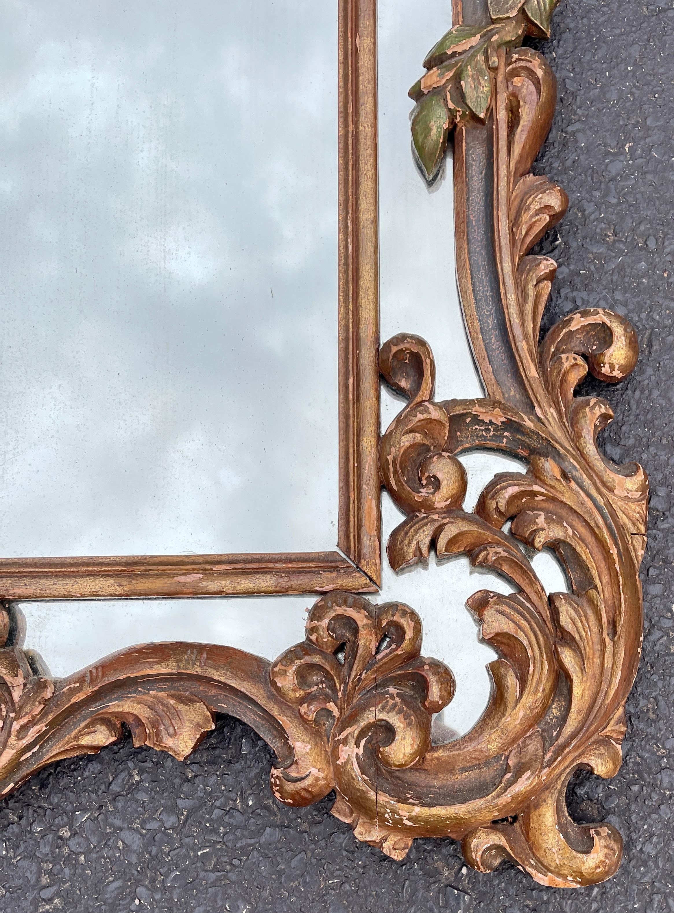 Large French 19th Century Rococo Wall Mirror, Circa 1880 For Sale 8