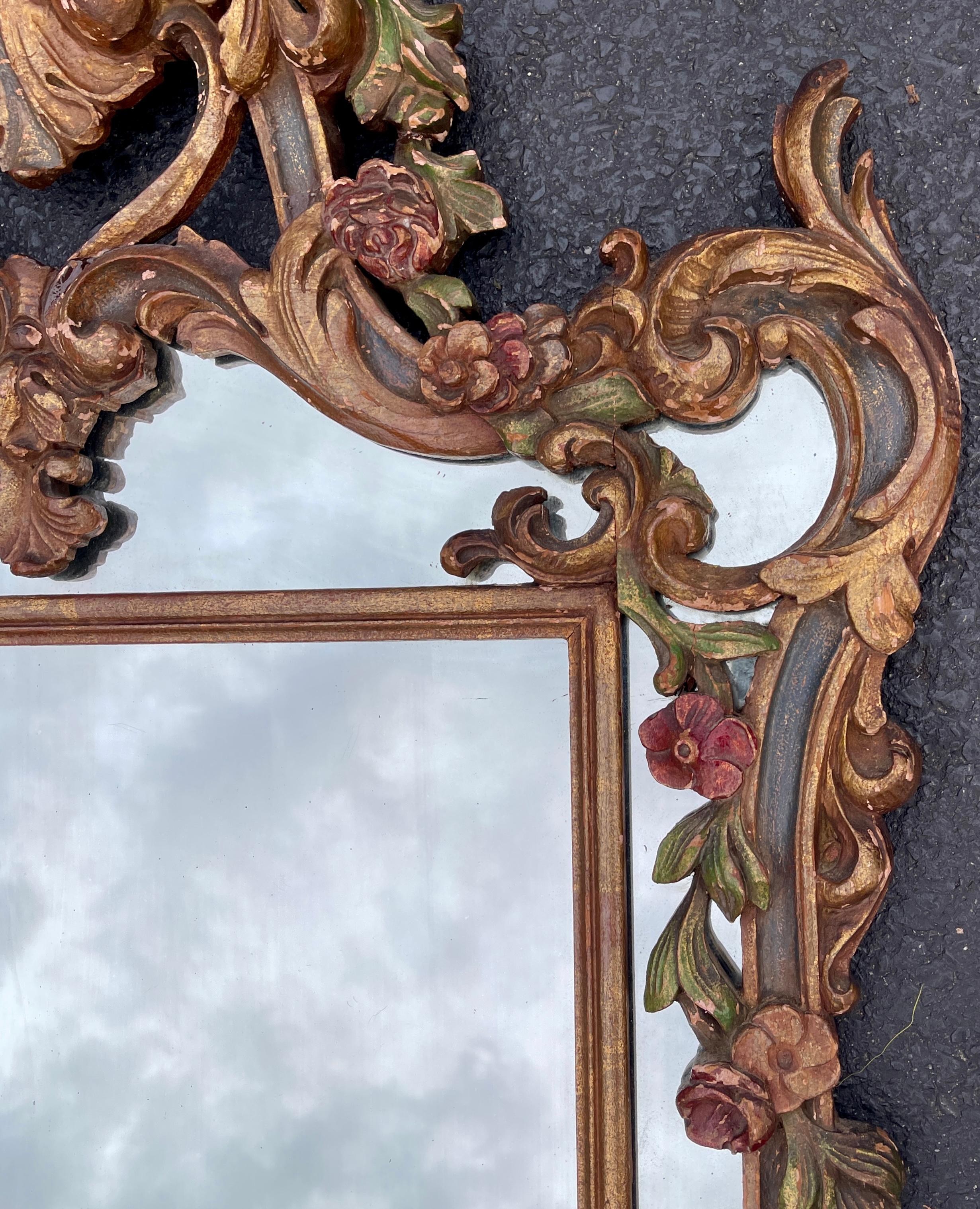 Large French 19th Century Rococo Wall Mirror, Circa 1880 For Sale 10