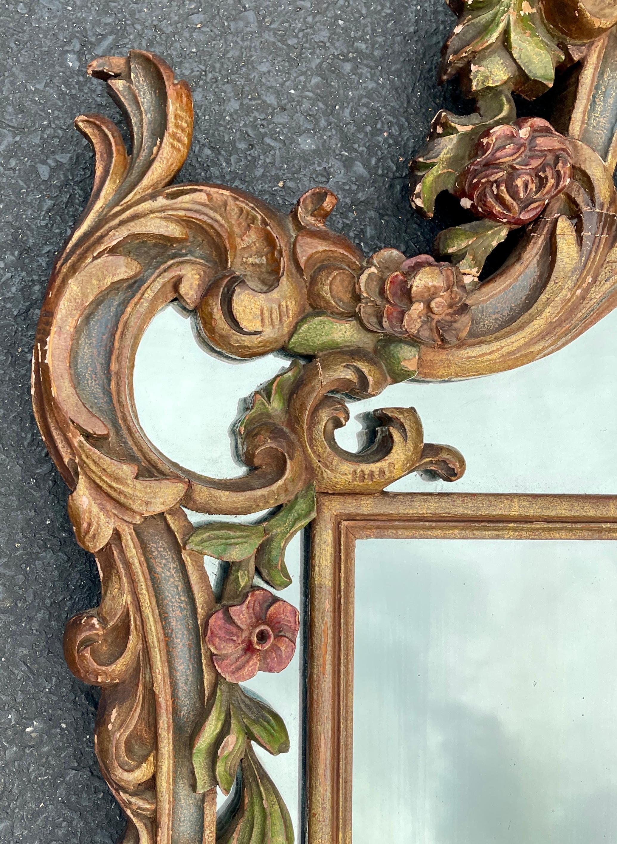 Large French 19th Century Rococo Wall Mirror, Circa 1880 For Sale 3