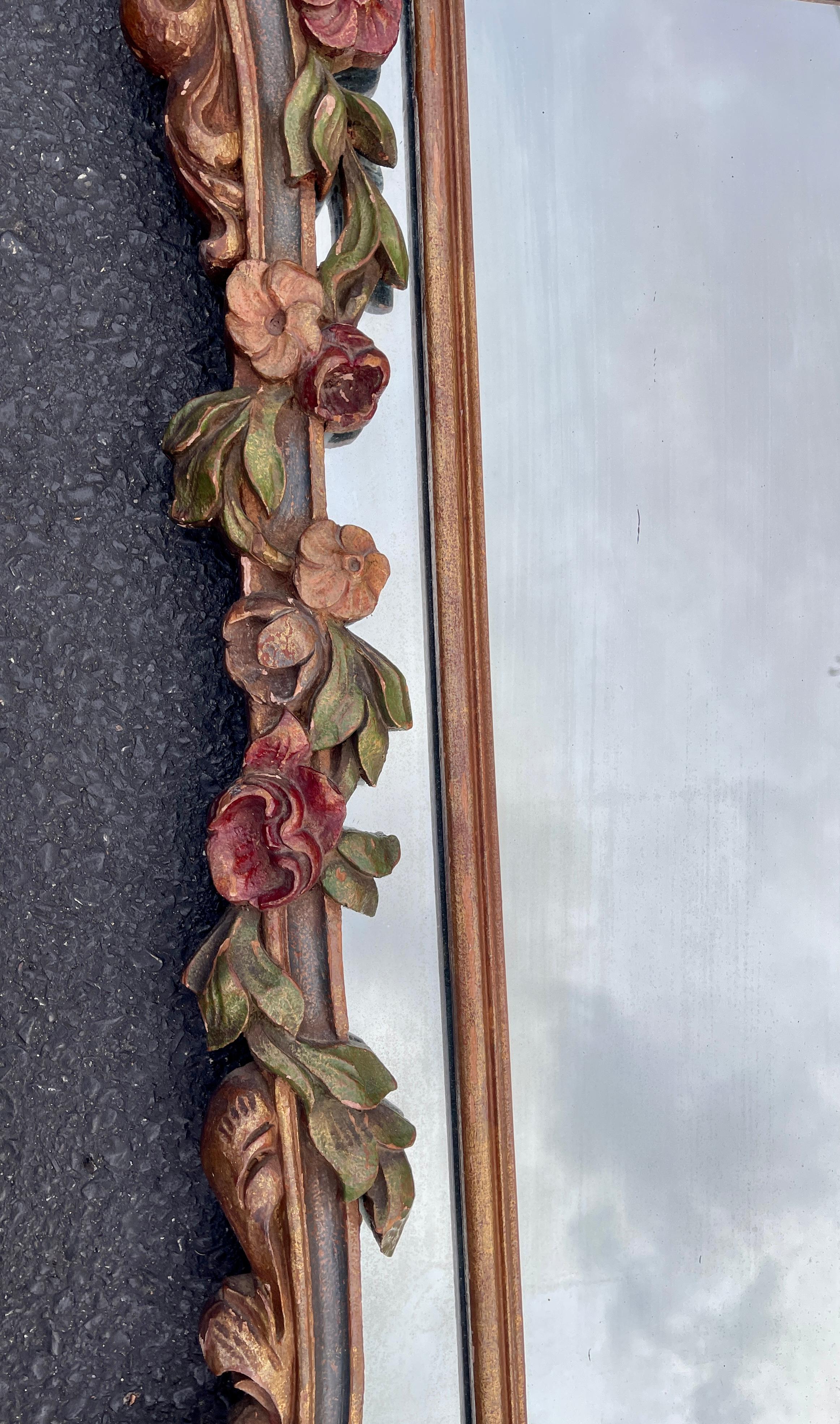 Large French 19th Century Rococo Wall Mirror, Circa 1880 For Sale 4