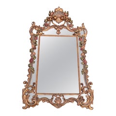 Large French 19th Century Rococo Wall Mirror, Circa 1880