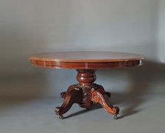 A Fine Large French 19th Century Solid Mahogany Oval Table