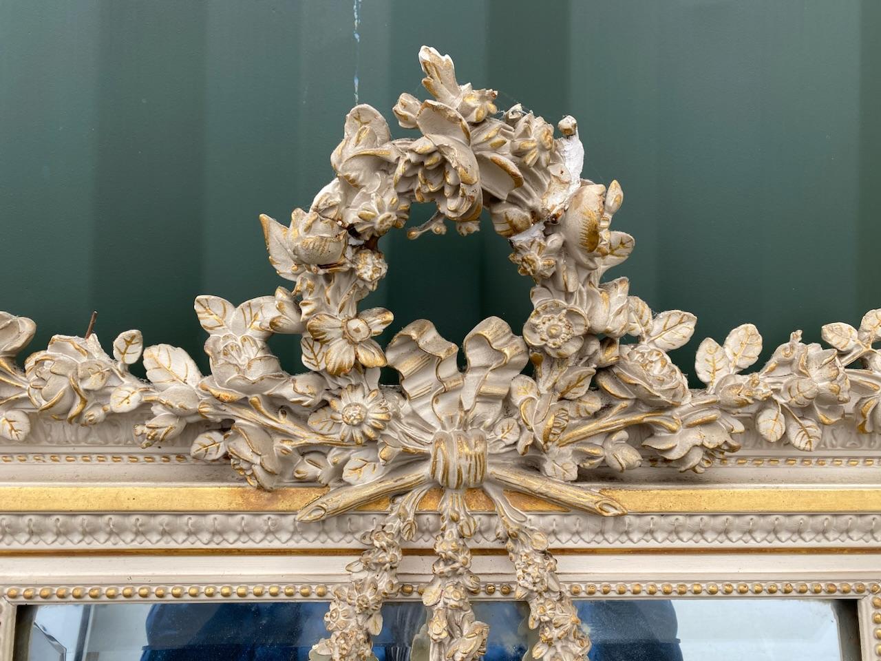 Large French 19th Century Wall Mirror  For Sale 1