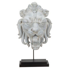 Large French 19th Century Zinc Lion Head