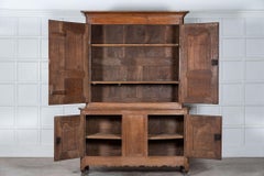 Large French 19th Century Oak Buffet Deux Corps