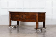 Large French 19thC Oak Carved Coffer / Window Chest