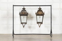 Grande lanterna francese del XIX secolo in bronzo e ferro