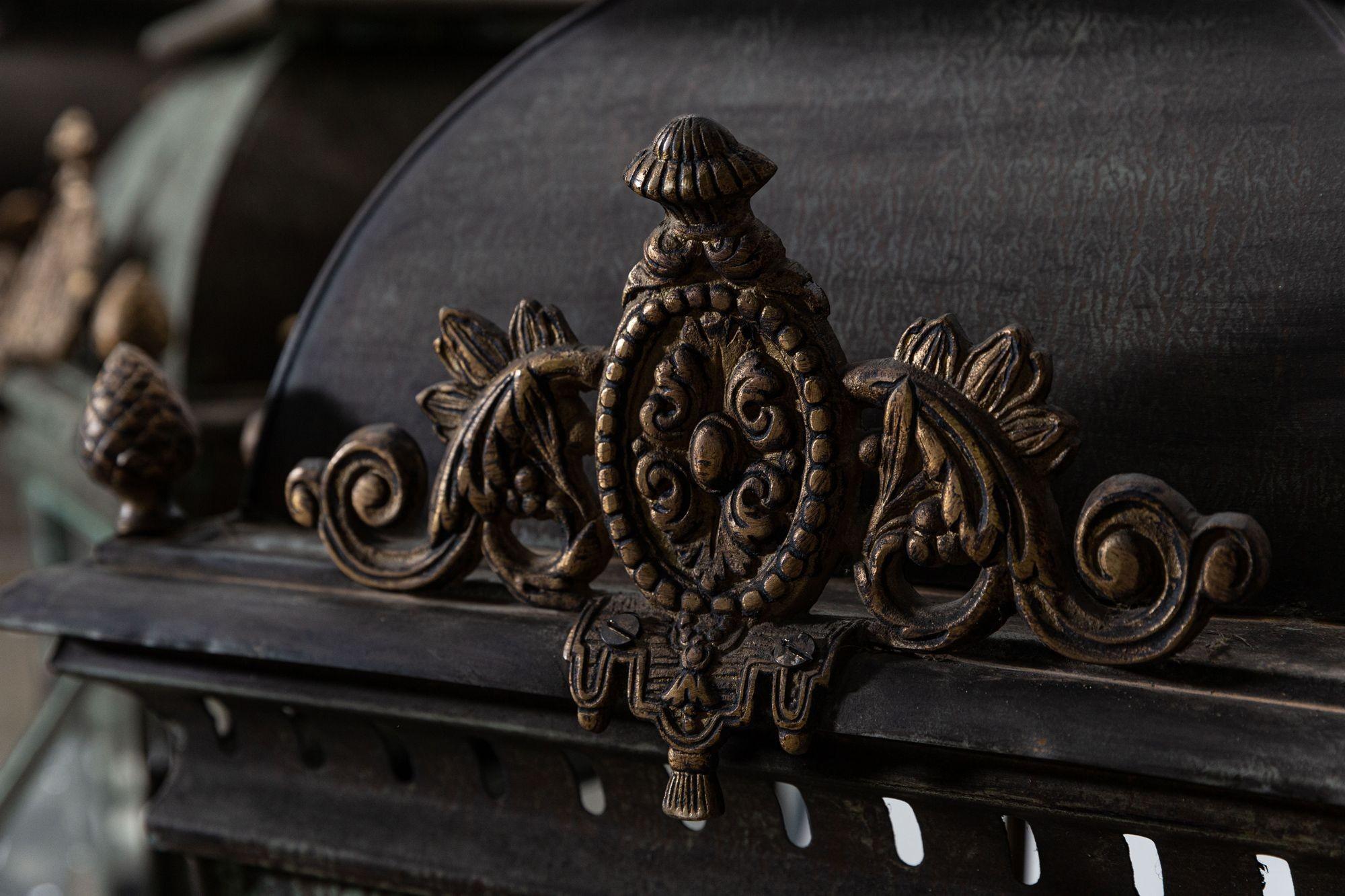 Large French 19thC Style Bronze & Iron Lanterns For Sale 5