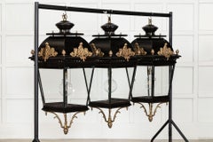 Large French 19thC Style Bronze & Iron Lanterns