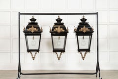 Large French 19thC Style Bronze & Iron Lanterns