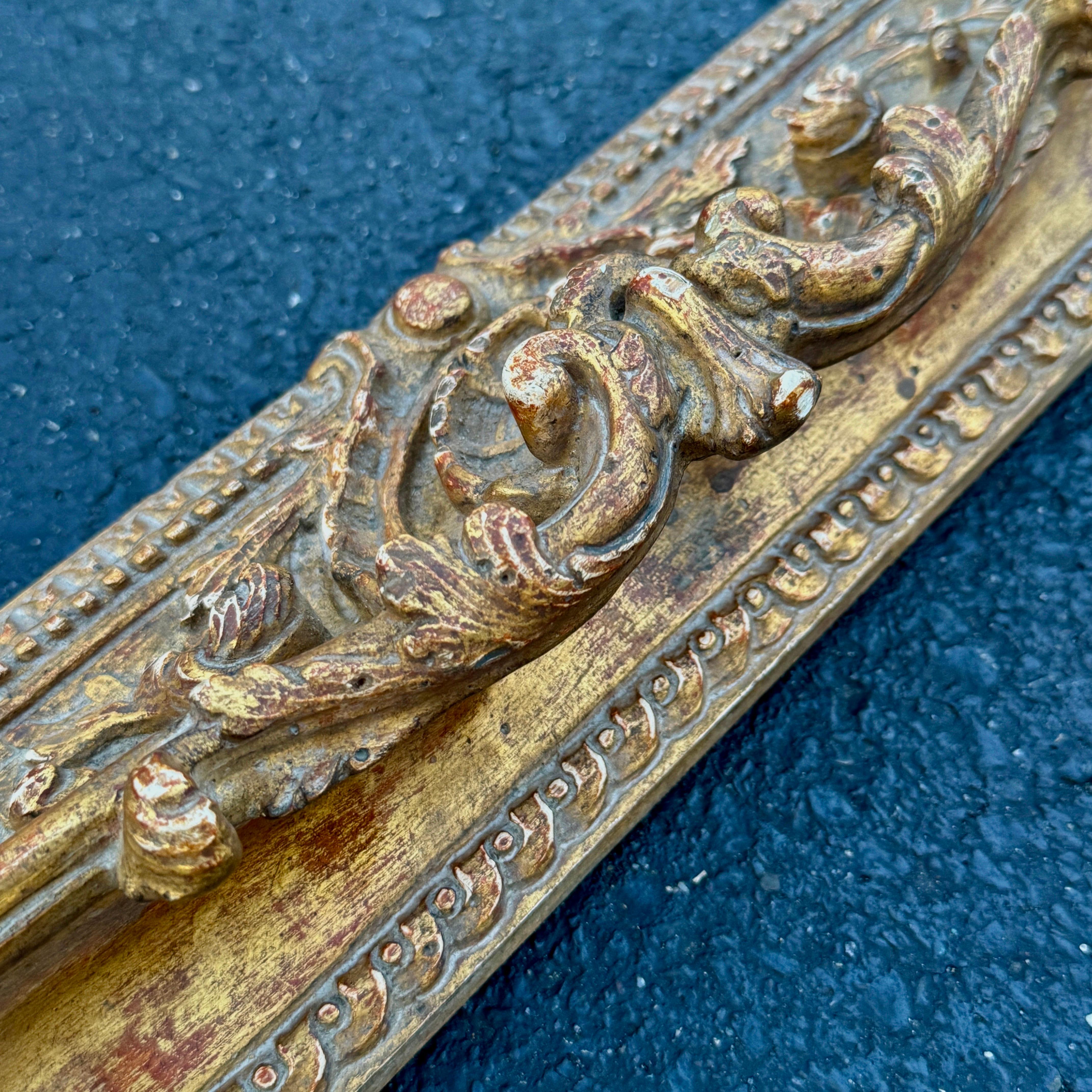 Large French 20th Century Carved Gilt Wood Frame, Rococo Style For Sale 8