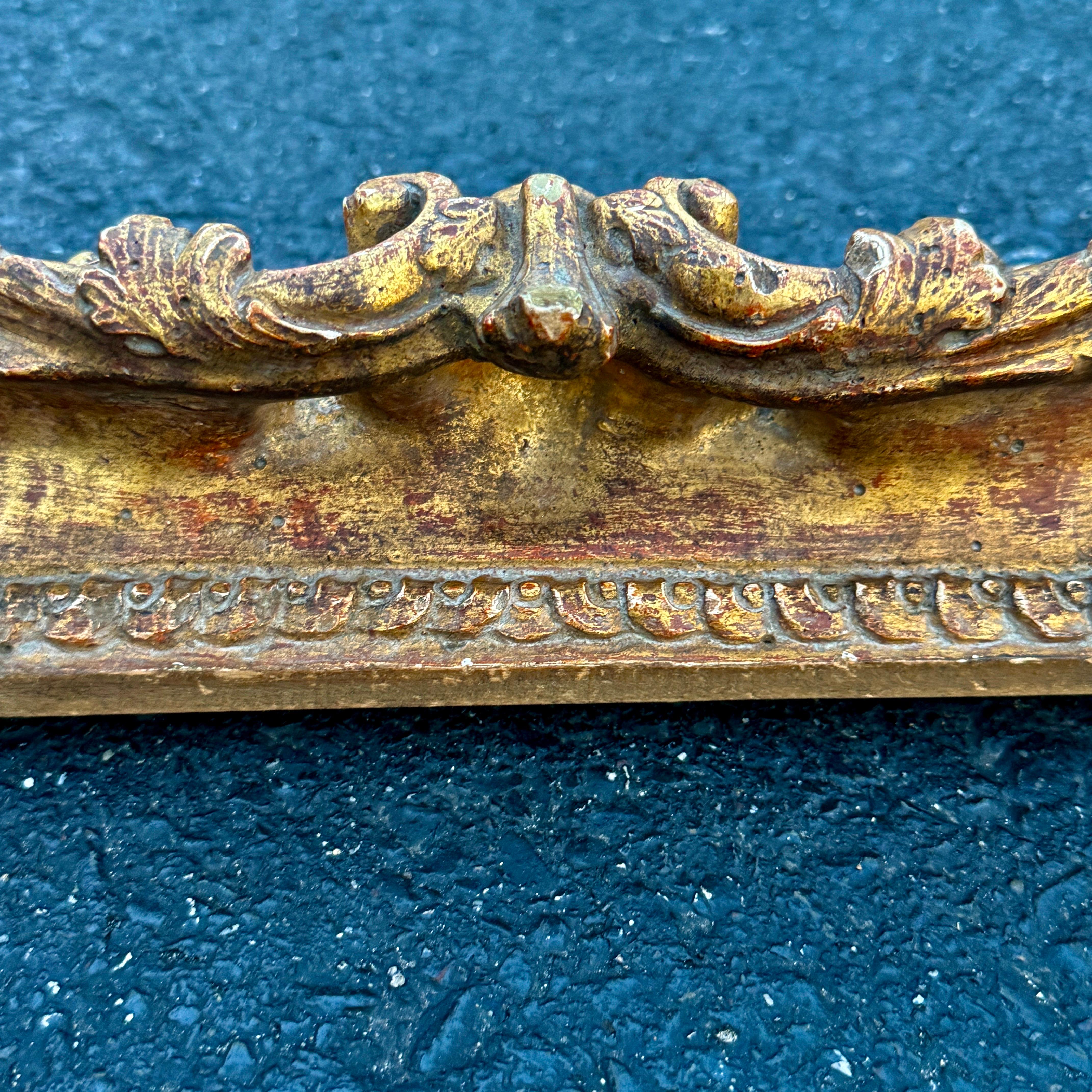 Large French 20th Century Carved Gilt Wood Frame, Rococo Style For Sale 14