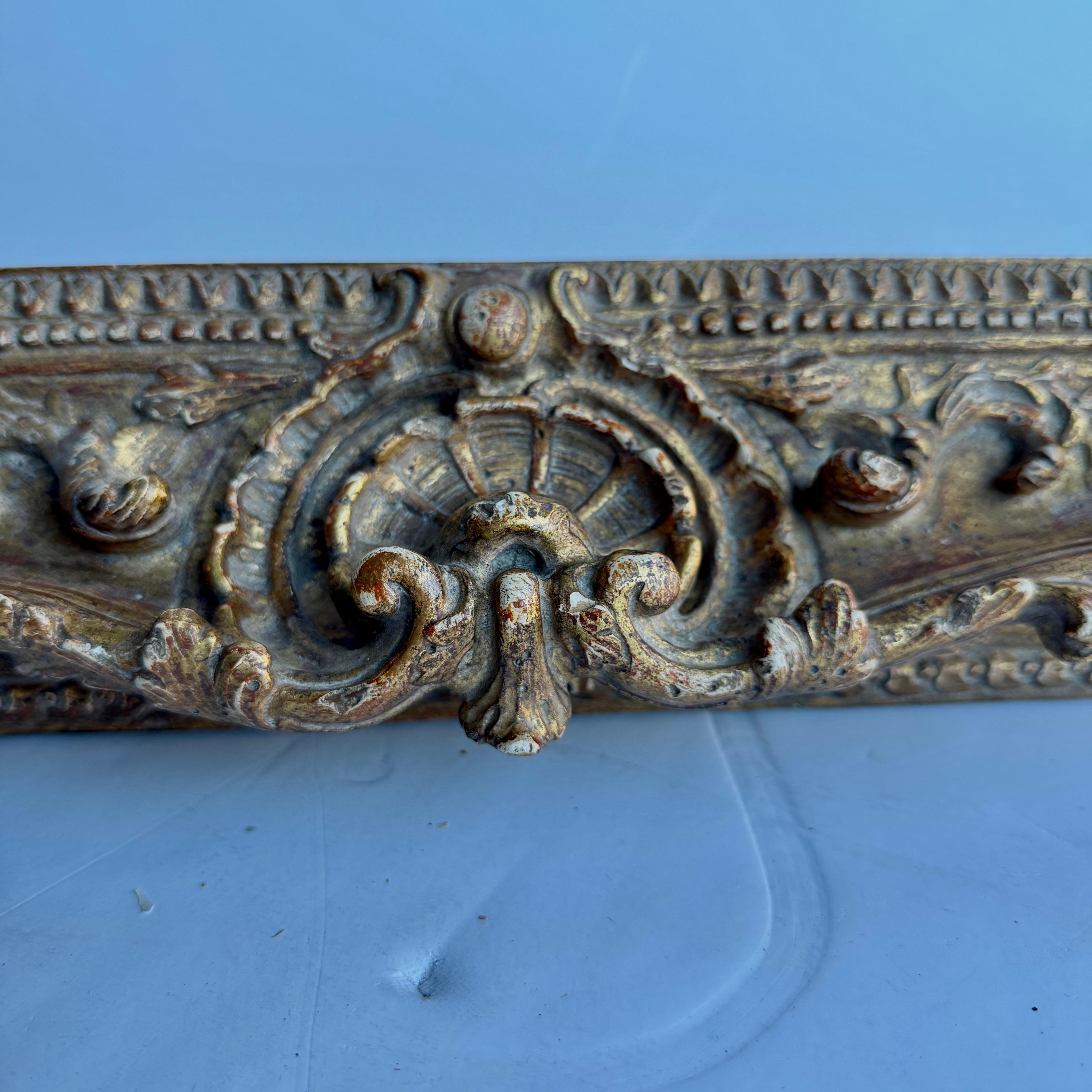 Large French 20th Century Carved Gilt Wood Frame, Rococo Style For Sale 1