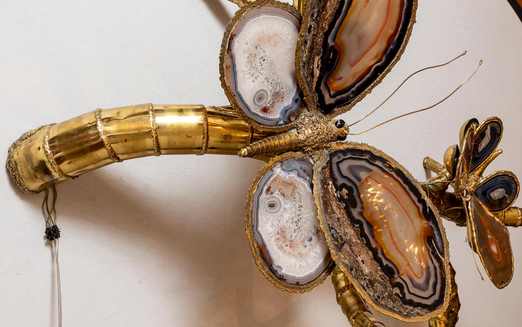Grande table basse papillon en agate française conçue par Isabelle Faure en vente 1