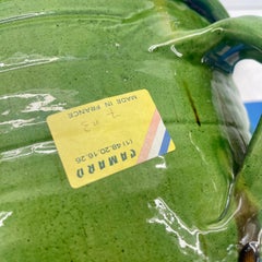 Large French Anduze Green Glazed Terracotta Garden Urn