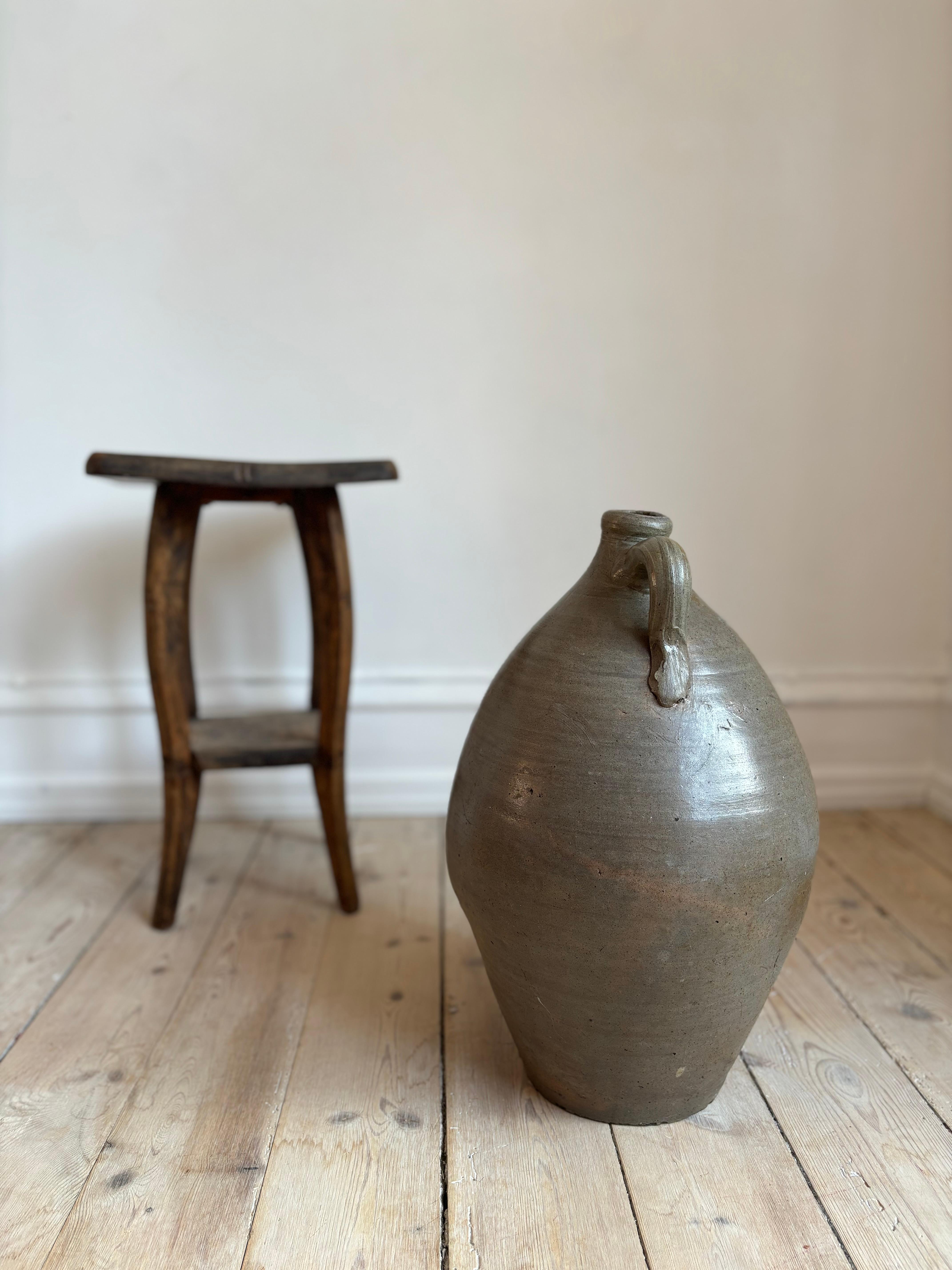 Large Antique French 19th Century Terracotta Cruche Bottle Jug For Sale 2