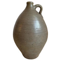 Large Antique French 19th Century Terracotta Cruche Bottle Jug