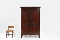 Large French antique carved bridal Armoire in Louis XVI style, 1850