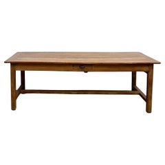 Large french antique farmhouse table in walnut