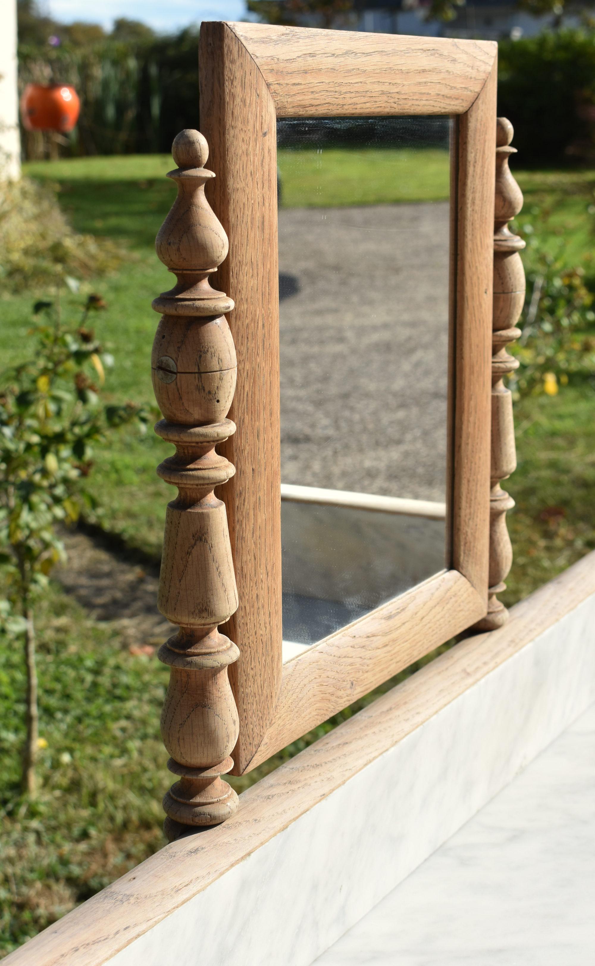 Grande lavabo francese Antique French con specchio in vendita 3