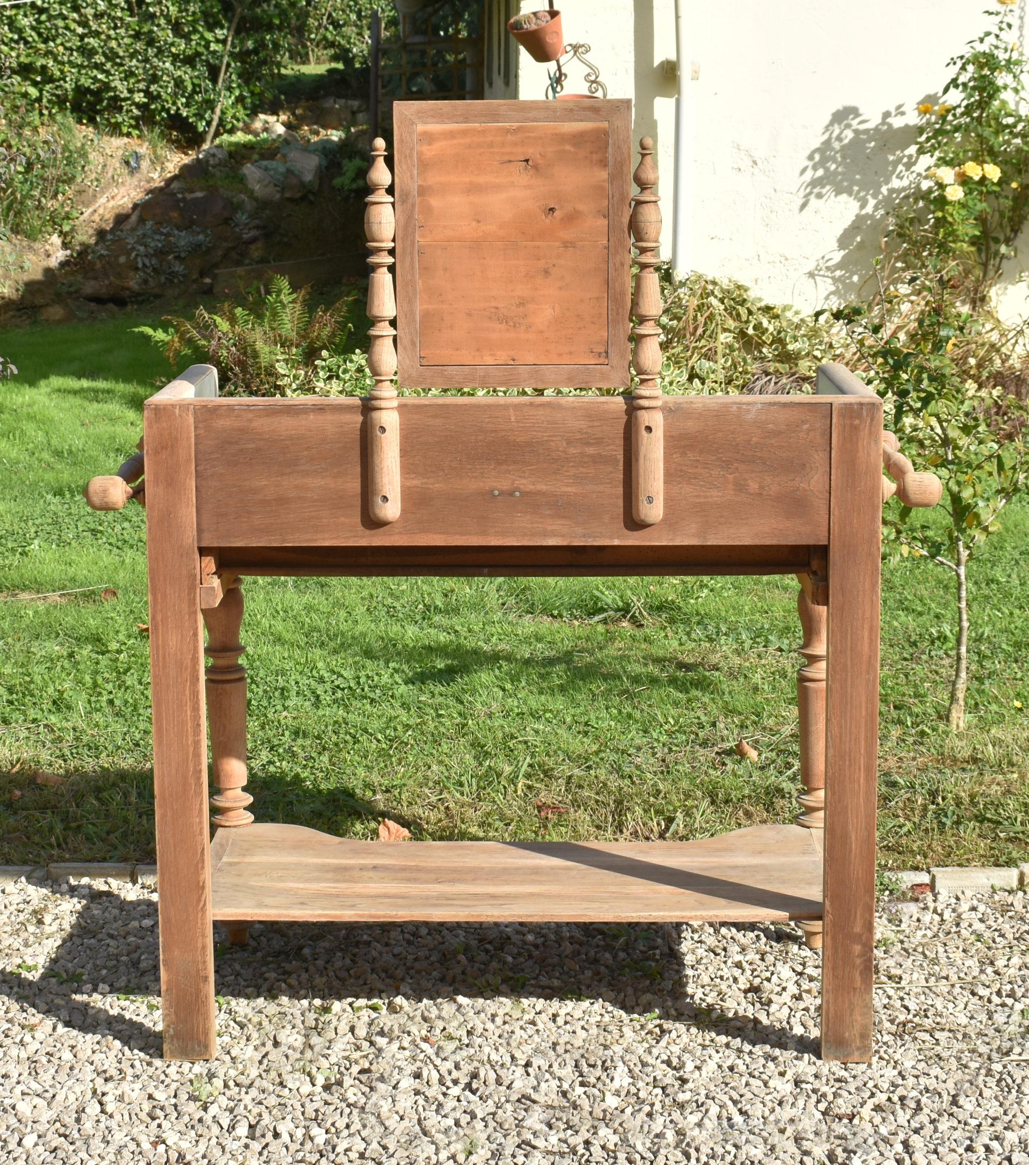 Grande lavabo francese Antique French con specchio in vendita 9